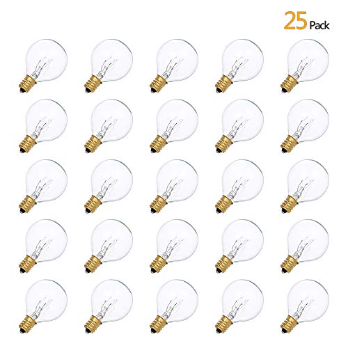 Domary AC230V G40 globo lâmpada incandescente de tungstênio 25 pack E12 base soquete titular IP44 re