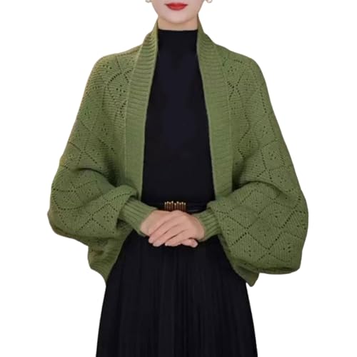 Women's Fashion Hollow out Knitted Shawl Coat Cover-Up for Spring/Fall, Lightweight Open Front Cardigan2