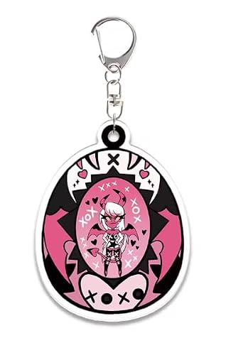 Helluva Boss Acrylic Character Keychain - Beelzebub, Loona, Stolas, Blitzo, Moxxie & More, Oval Charm (Verosika Mayday)