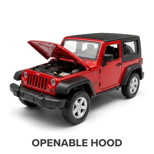 Image of Wizplex MSZ Official Licensed Jeep Wrangler Diecast Model Car 1:32 Scale | Light & Sound | Pull Back Action | Metal SUV Toy | Collectible Display & Gift