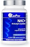 CanPrev NAC+ Supplément N-Acétyl-L-Cystéine, 120 Capsules Végétaliennes, Approvisionnement de 120 Jours - 600mg NAC avec L-Glycine & Sélénium - Favorise un Niveau de Glutathion Sain, Soutien Immunitaire, Fonction Hépatique & Équilibre Oxydatif