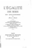 L'�galit� Des Sexes En Angleterre 1533388776 Book Cover