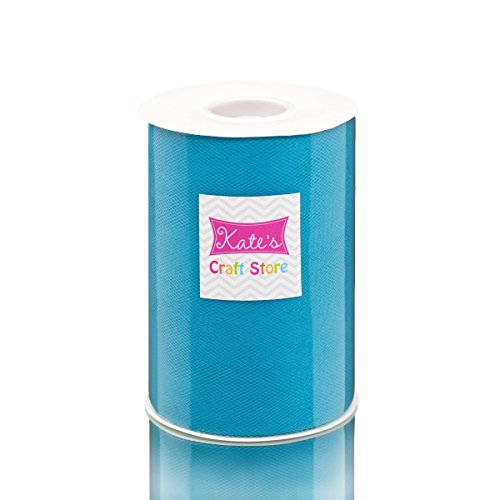 Turquoise Tulle 6in x 300ft (100 Yards) roll.