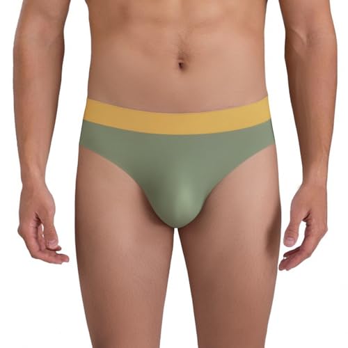 Mens Boxer Briefs Stretch Ice Silk Sexy Seamless Cool Bulge Fashion Comfortable Casual Loose Light Stretchy Elastic Ultra Thin Quick Dry Elastic Green