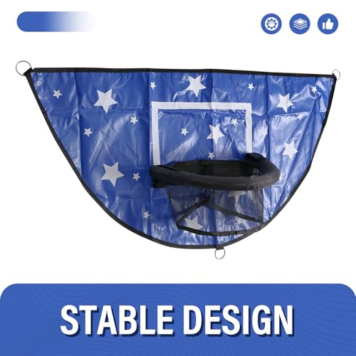 Structure de basket pour trampoline solide et durable de couleur bleue