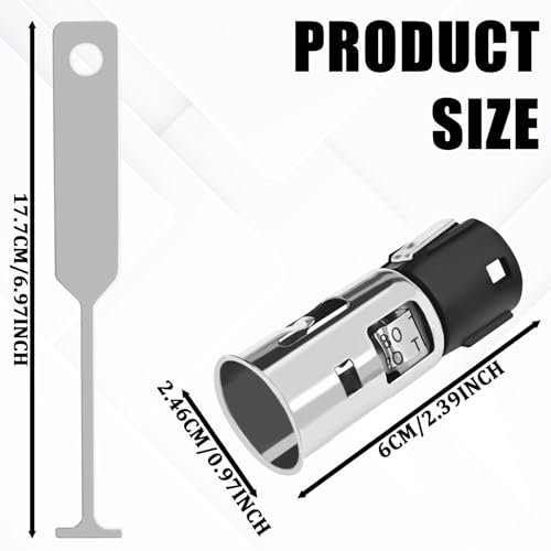 Image of Cigarette Lighter Socket with Removal Tool, 12V Car Cigarette Lighter Power Outlet Socket Adapter Replacement with Disassembly Tool, Compatible with Chevrolet GMC Cadillac Replace OEM#56457