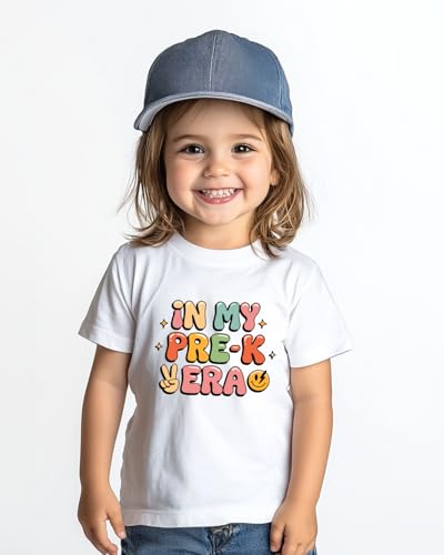 Image of First Day of Preschool Shirt Pre K Shirts for Girls Boys Toddler Kids 1st Day of Kindergarten Gift Cotton Tee 2T-7Y