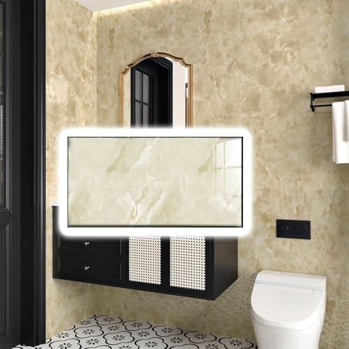 Panel decorativo pared y Techos Revestimiento De Techo Para Baño, Paneles PVC 3 Mm Para Paredes Húmedas Ducha, Láminas Adhesivas Decorativas, Resistentes A Las Manchas, A Los Cortes Y Lavables.(4 pack
