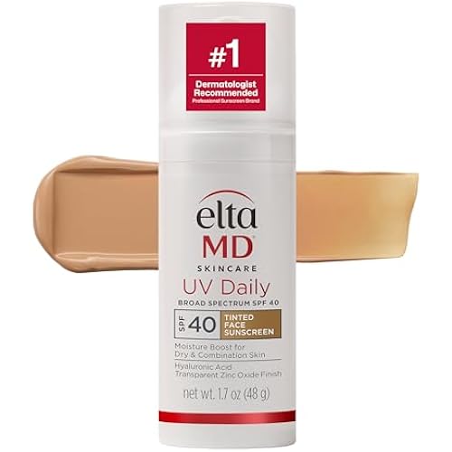 EltaMD UV Daily Face Sunscreen Moisturizer, Zinc Oxide, SPF 40 and SPF 50