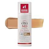 EltaMD UV Daily Tinted SPF 40 Face Sunscreen Moisturizer with Zinc Oxide, Tinted Daily Face Moisturizer with SPF, Sunscreen for Dry Skin,1.7 oz Pump