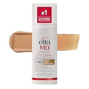 EltaMD UV Daily Face Sunscreen with Transparent Zinc Oxide and Hyaluronic Acid, Moisturizes and Protects, Great for Dry, Combination, and Normal Skin
