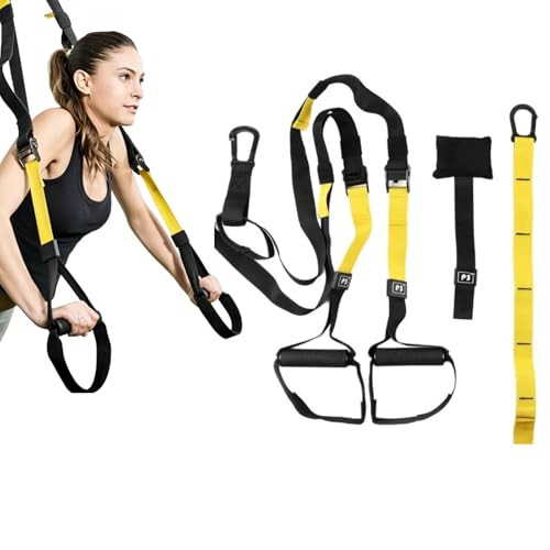 Black and yellow AzulLanse straps with foam handles — the 4.59 to 6.23 ft range is the only span published in feet here