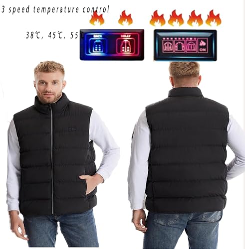 Chaleco calefactable eléctrico para hombre talla XXL con 11 zonas de calor 7