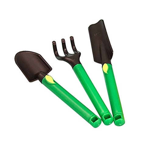Herewegoo Baby Shovel Set, 3pcs Kids Gardening Tools Kit Garden Toys Plastic Safe Gardening Tools Trowel Rake Shovel Gifts Role Play Accessories Outdoor And Learning Toys