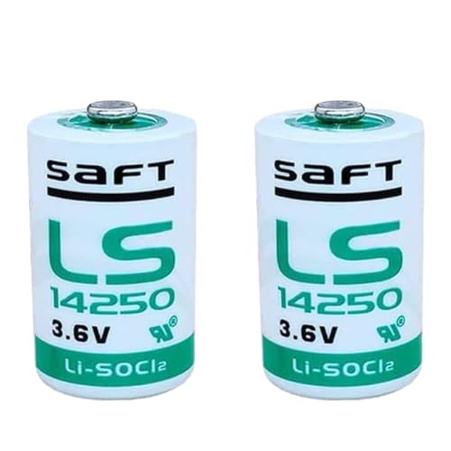 BUCADU 2-Pack LS14250 1/2 AA 3.6V Battery 1200mAh Replace for LS14250 Battery LS 14250 C High Capacity