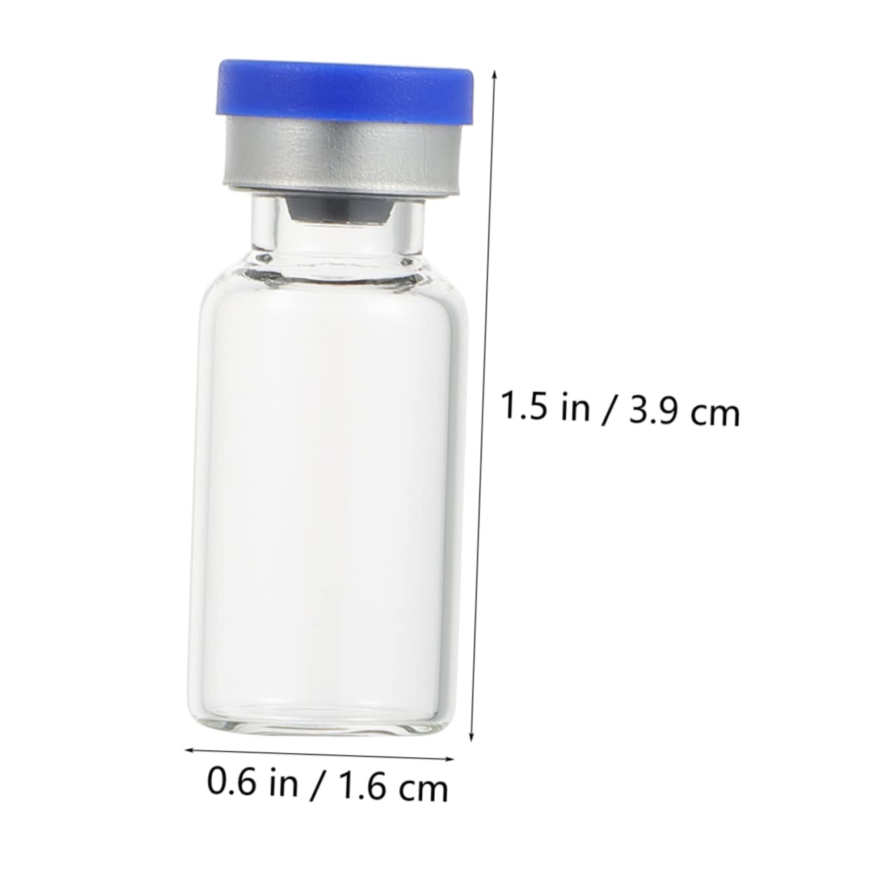 LIFKOME 50Pcs Glass Sample Vials with Caps Leak Storage Bottles for Liquids Laboratory Glass Vials for Experiments Pocket Sized Transparent Containers for Analysis