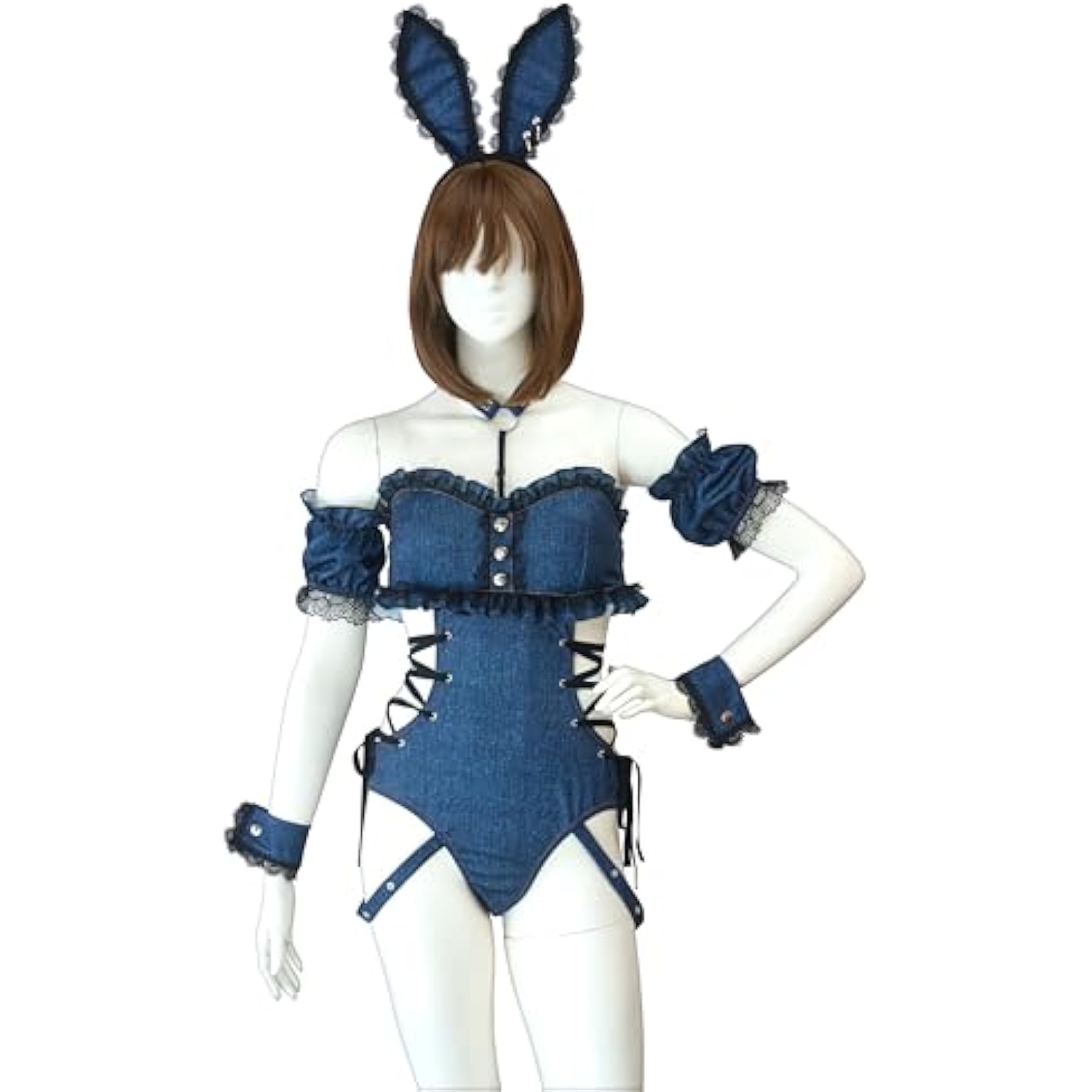 クリアストーン(Clearstone) SugarWhip コスプレ ハロウィン デニムライクバニー レディース ネイビー 詳細画像3