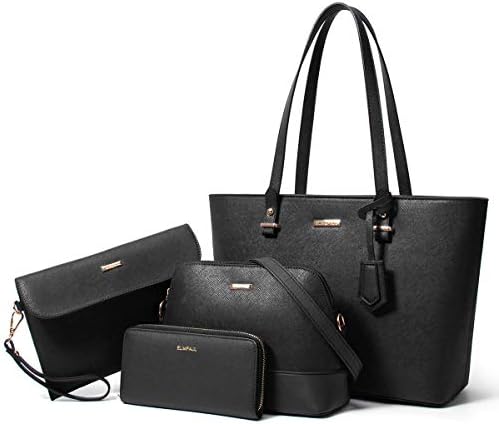Women Fashion Handbags Wallet Tote Bag Shoulder Bag Top Handle Satchel Purse Set 4pcs