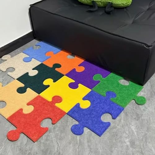 Tapis de sol emboîtables en feutre 12 dalles puzzle pour chambre de bébé - 3