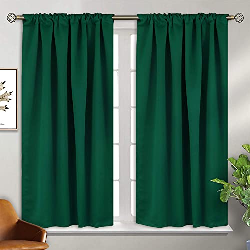 BGment Emerald Green Blackout Curtains 54 Inches Long - Christmas Blackout Curtains Thermal Insulated Room Darkening Rod Pocket Back Tab Curtains for Living Room, 2 Window Panels (38 x 54 Inch) by BGment - Image 9