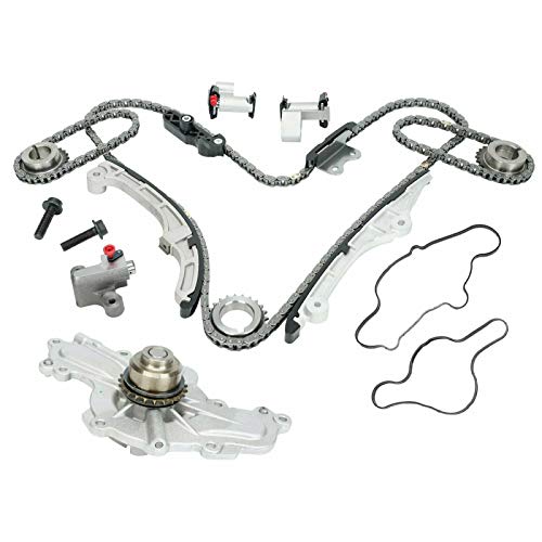 BLACKHORSE-RACING Timing Chain Kit + Water Pump Compatible with 2007 2008 2009 2010 Ford Mercury 3.5L Lincoln Mazda 3.7L DOHC