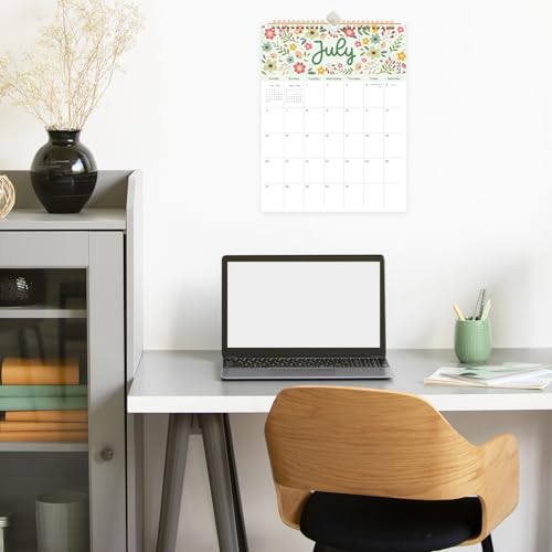 KONVINIT Wall Calendar 2024-2025, 18 Monthly 2025 Calendar for Wall - Runs From July 2024 Until December 2025-14\" x 11\", Floral Calendar 2024 with Spiral Bound for Office, Home & School