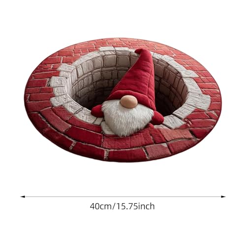 Accessoire de salle de bain et cuisine Noël 3D : tapis Père Noël chic - 7