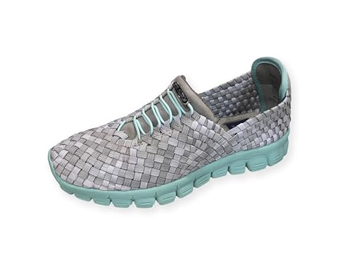 Image of Zee Alexis Women's Danielle Sneakers | Breathable Lightweight Flexible Casual Comfortable Slip-On No-Tie Elastic Laces Woven Shoes