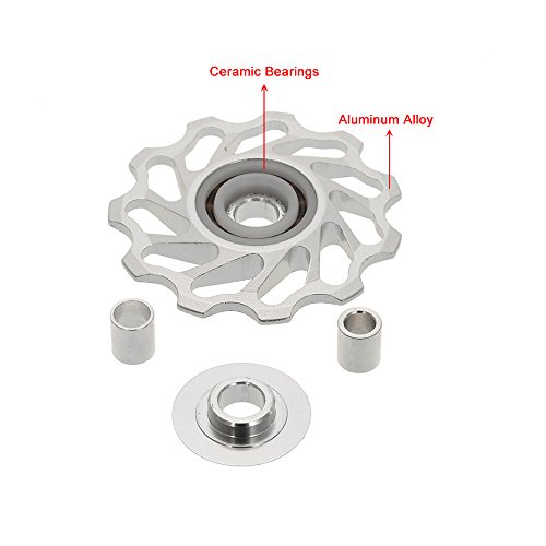 Polia de Metal, Romacci Roldana de cerâmica para bicicleta de estrada MTB Desviador traseiro de liga
