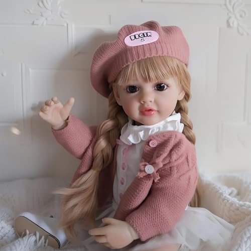 Muñeca bebé Reborn realista de 22 pulgadas miniatura 4