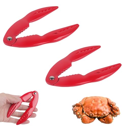 2 pezzi cracker e strumenti per frutti di mare, pinze per granchi con clip per frutti di mare, cracker per aragoste, cracker per granchi e strumenti per gambe di granchio, cracker, molluschi