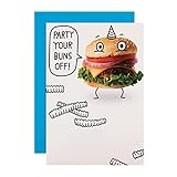 Hallmark Tarjeta de cumpleaños humorística – Shoebox Burger Photo Sketch Diseño