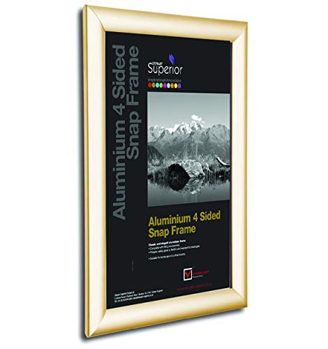 Stewart Superior A1 Aluminium 4 Sided 25mm Front Loading Picture/Poster Snap Frame - Cream
