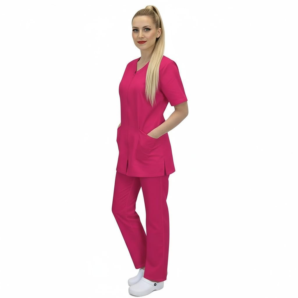 Divise Complete da lavoro Donna Sanitaria con Zip Casacca Pantalone