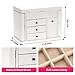 Poyilooo Jewelry Box Organizer, Solid Wood Jewelry Boxes for Women for Storage & Display Necklace Ring Earring Bracelet, Rustic Style Jewelry Organizer Box for Women Gifts (Weathered White)