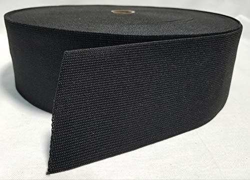 Ameratex 1 Yard - MIL SPEC 3 inch Elastic Webbing/MOLLE Webbing - Black