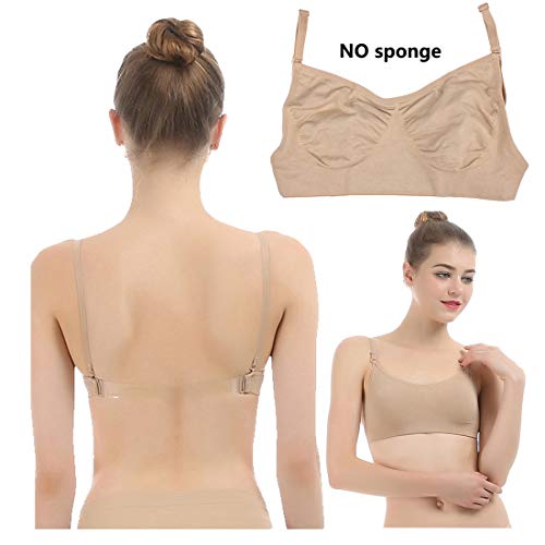iMucci Professional Beige Clear Back Bra NO Sponge - Seamless Backless Freebra