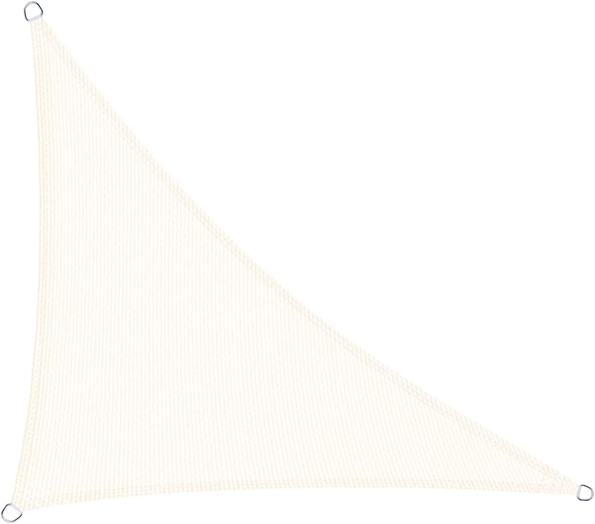 HENG FENG Sun Shade Sail Triangle 3x3x4.25m HDPE Canopy Awning Sunscreen with 95% UV Block for Outdoor Patio Garden Beige - Image 3