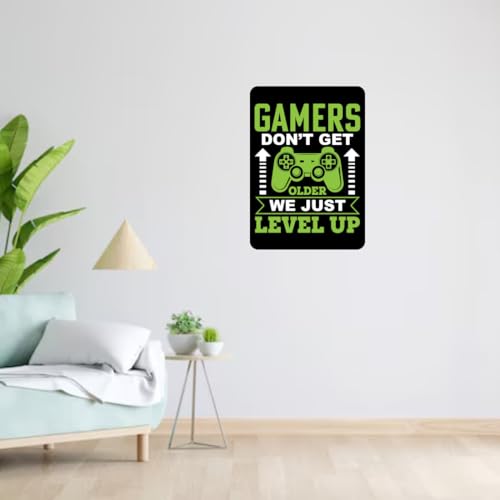 Image of Zesta Bathroom Decor Items Washroom Decor Tin Sign | Aesthetic Posters Wall Poster for Bedroom | Magnetic Cafe Decoration Items /Restaurant Decorations Items | Quirky Home Decor Bar Accent (Gamer)