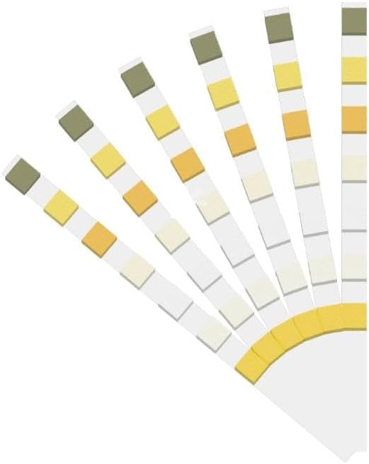 7 in 1 - Pool test strips - Pool and Spa - Hot tub test strips - 150 strips - Chlorine - PH - Total Alkalinity -Total Chlorine - Bromine - Cyanuric Acid - Total Hardness, Water Chemical Testing kit.