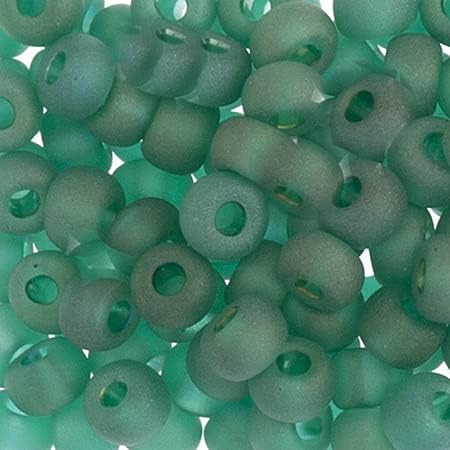 John Bead Czech Glass Seed Beads 2/0 Transparent Teal Green AB Matt 22Grams Beads for DIY Arts Crafts Jewelry Bracelets Necklaces Earrings Making