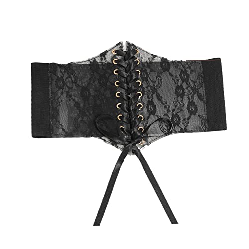 Ceinture en PU et dentelle de qualité supérieure style corset vintage pour femme