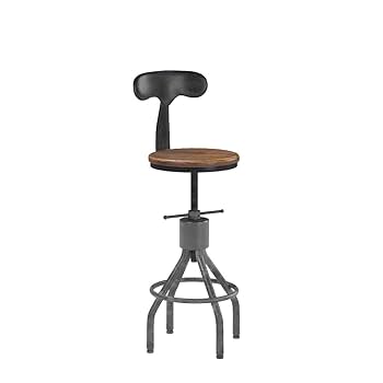 Amazon｜ヴィンテージバースツール インダストリアル回転