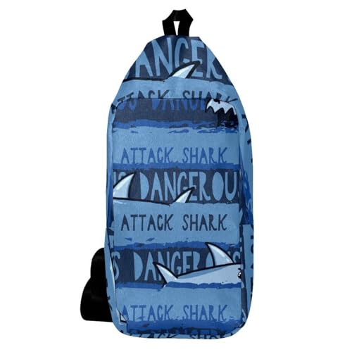 Sac à dos à bandoulière requin anti-encombrement pour homme et femme