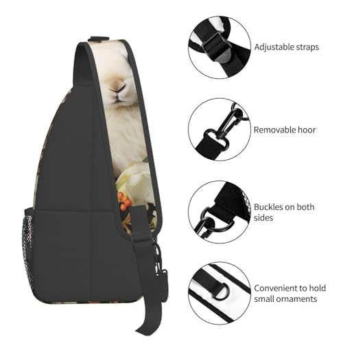 Bolso Pequeño Tipo Sling para Senderismo Unisex Negro miniatura 5