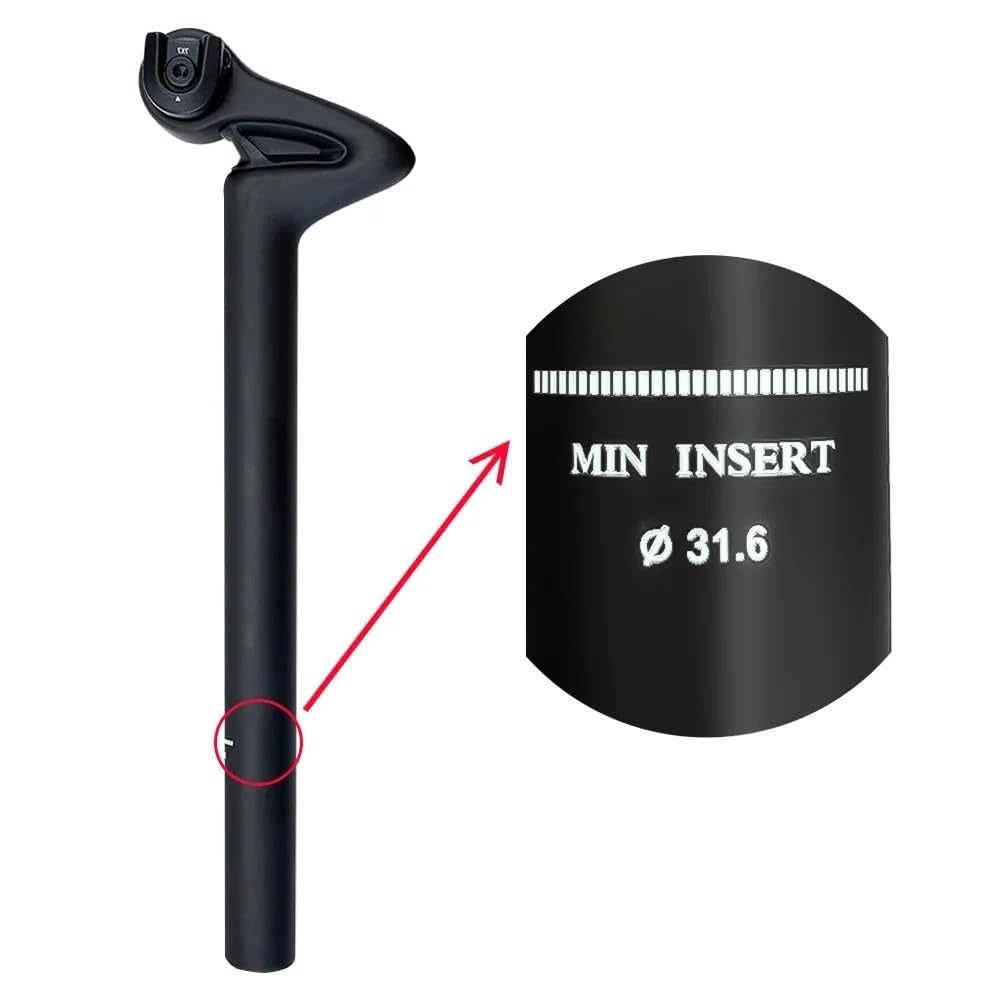 Tige de Selle VTT pour BALUGOEU en Carbone Amortisseur de Tige de Selle VTT Suspension Tige De
