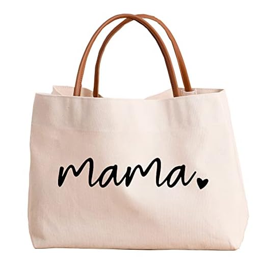 kifasyo Mom Mama Bag Mother Gifts Momlife Tote for Hospital, Shopping, Beach, Travel