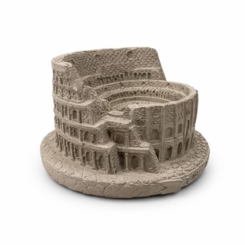 Colosseum Monument Miniature with Cement Finish – Architectural Desk Accessory