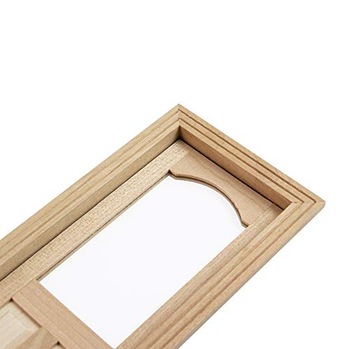 Auear, 1:12 Dollhouse Miniature Furniture Unpaint Wooden Doors For Diy Scene Doll Home Furniture Craft (2 Panel Style A) #TOP3