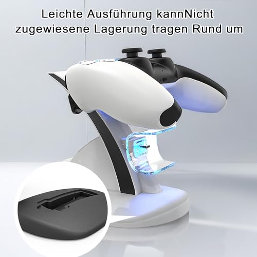Stacja ładująca do kontrolera PS5, kontroler z podwójnym USB, szybkie ładowanie, stacja ładująca PS5 z kablem do ładowania PS5, akcesoria do Playstation 5
